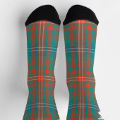 Chaussette Clan Rustique Plaid Wilson Orange Tartan (Haut)