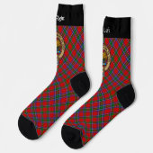 Chaussette Clan Sinclair Crest sur Tartan (Gauche)