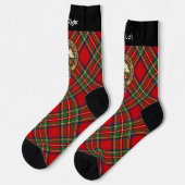 Chaussette Clan Stewart Crest sur les chaussettes de Tartan (Gauche)
