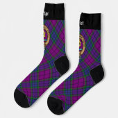Chaussette Clan Wardlaw Crest sur Tartan (Gauche)