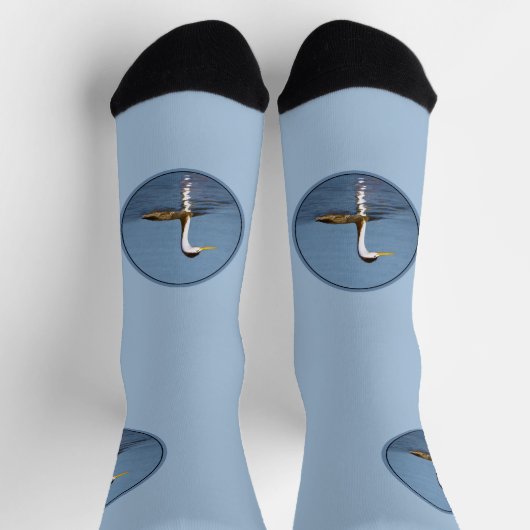 Chaussette Clark's Grebe Painting - Art d'origine des oiseaux (Haut)