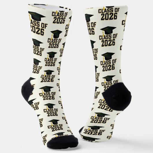 Chaussette Classe Letterman de 2026 Graduation (Angulaire)