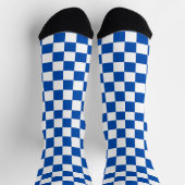 Chaussette Classic cobalt blue checkerboard (Haut)