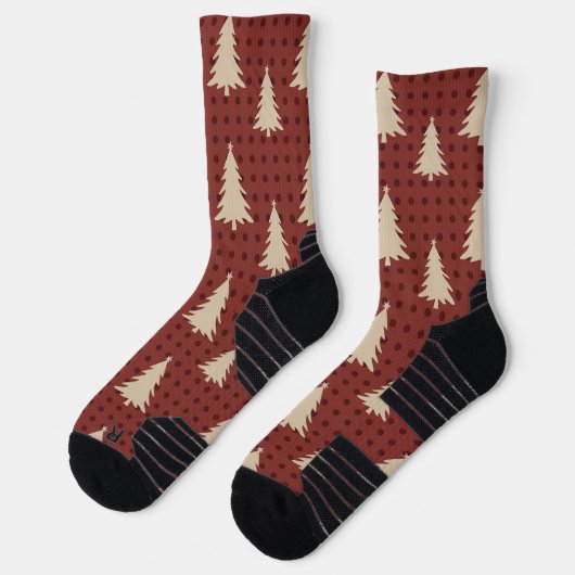 Chaussette Classic Green and Red Argyle Athletic Performance (Gauche)