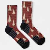 Chaussette Classic Green and Red Argyle Athletic Performance (Droite)