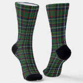 Chaussette Classic Green and Red Tartan Plaid Pattern (Angulaire)