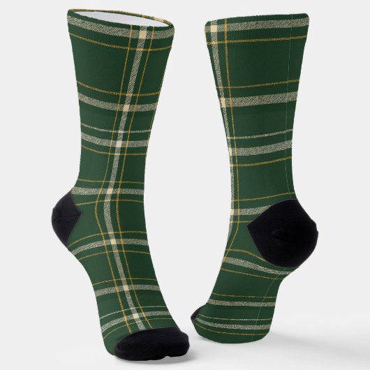 Chaussette Classic Green Plaid Holiday (Angulaire)