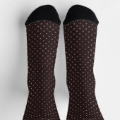 Chaussette Classic Polka Dot Pattern, Brown, Boho Polka Dots (Haut)