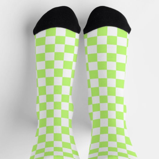 Chaussette Classic visual lime checkerboard  (Haut)