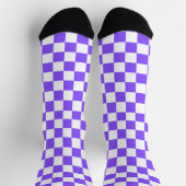 Chaussette Classic visual purple checkerboard  (Haut)