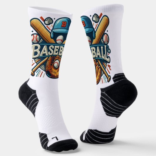 Chaussette Classique Baseball Essentials / Stylish Retro Lege (Angulaire)
