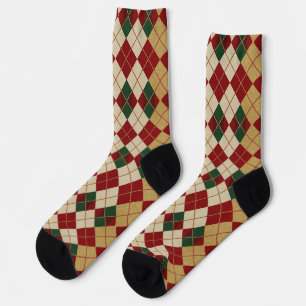 Chaussette Classique, motif argyle Noël/hiver