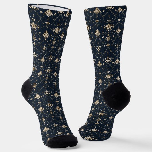 Chaussette Classique motif doré (Angulaire)
