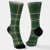 Chaussette Classique vert tartan de vacances (Angulaire)
