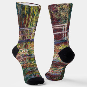 Chaussette Claude Monet - Bassin aux nymphéas, harmonie rose