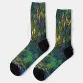 Chaussette Claude Monet - Coin d'un étang avec des Nénuphars (Gauche)