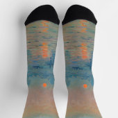 Chaussette Claude Monet - Coucher de soleil sur la Seine à La (Haut)