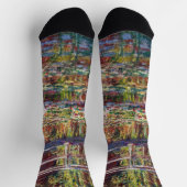 Chaussette Claude Monet - Eau Lily étang, Harmonie rose (Haut)