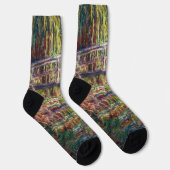 Chaussette Claude Monet - Eau Lily étang, Harmonie rose (Droite)