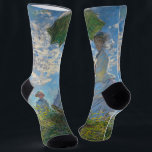 Chaussette Claude Monet - La Promenade, Femme avec un Parasol<br><div class="desc">La Promenade,  Femme avec un Parasol / Madame Monet et son fils / La Promenade / La Femme a l'ombrelle - Claude Monet,  1875</div>