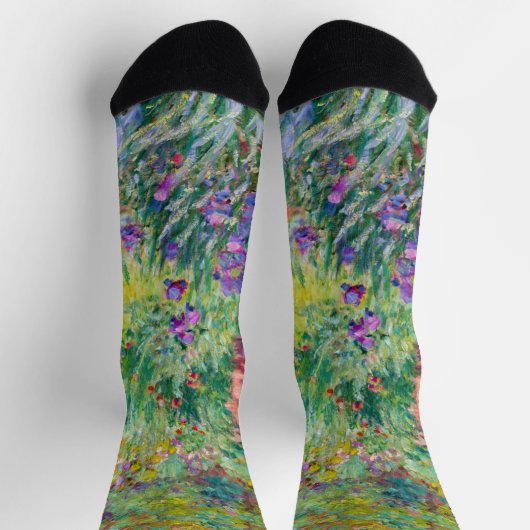 Chaussette Claude Monet - Le jardin d'Iris à Giverny (Haut)