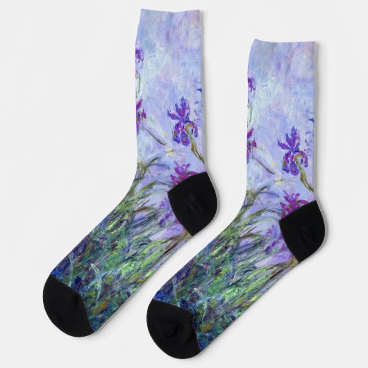 Chaussette Claude Monet - Lilac Irises / Iris Mauves (Gauche)