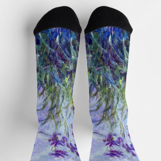 Chaussette Claude Monet - Lilac Irises / Iris Mauves (Haut)