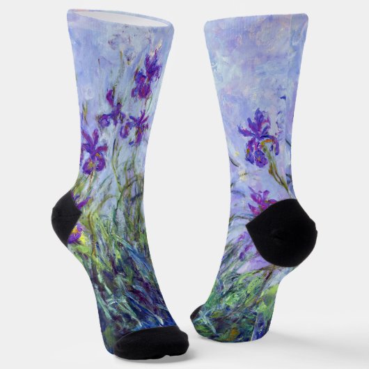 Chaussette Claude Monet - Lilac Irises / Iris Mauves (Angulaire)