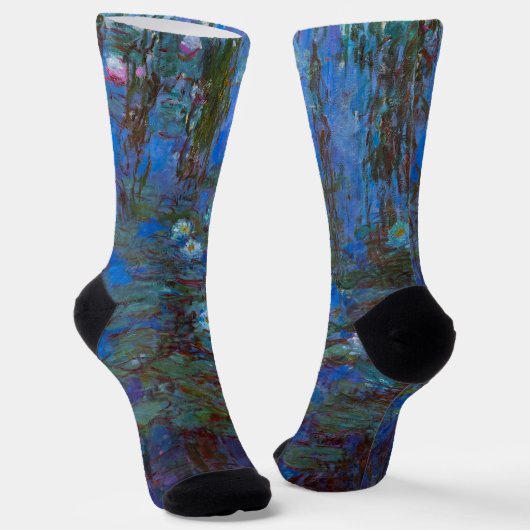 Chaussette Claude Monet - Lys d'Eau Bleue (Angulaire)