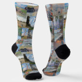 Chaussette Claude Monet - Patchwork de chefs-d'oeuvre (Angulaire)