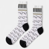 Chaussette Clavier de piano et notes de musique (Gauche)