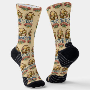Chaussette Club de chasse aux bonnes affaires Cottagecore vin