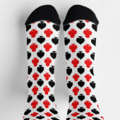 Chaussette Clubs and Spades Playing Card Printed Socks (Haut)