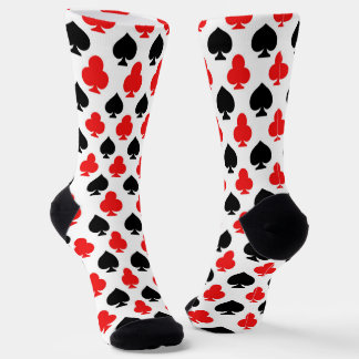 Chaussette Clubs and Spades Playing Card Printed Socks