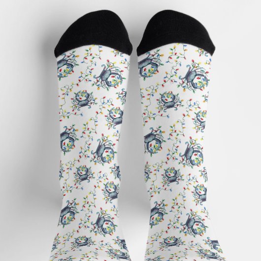 Chaussette Coastal Crab Christmas Lights (Haut)