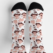 Chaussette Cochons mignons jouant dans la ferme de boue (Haut)