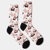Chaussette Cochons mignons jouant dans la ferme de boue (Droite)
