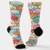 Chaussette Cochons mignons motif sans joint pour amoureux des (Angulaire)
