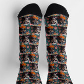Chaussette Cockapoo avec roses du cœur pour la Saint-Valentin (Haut)