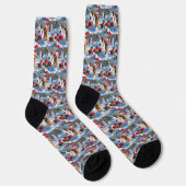Chaussette Cockapoo courant dans la neige avec un chapeau de (Droite)