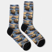 Chaussette Cockapoo Noël Bateau Fêtes (Droite)