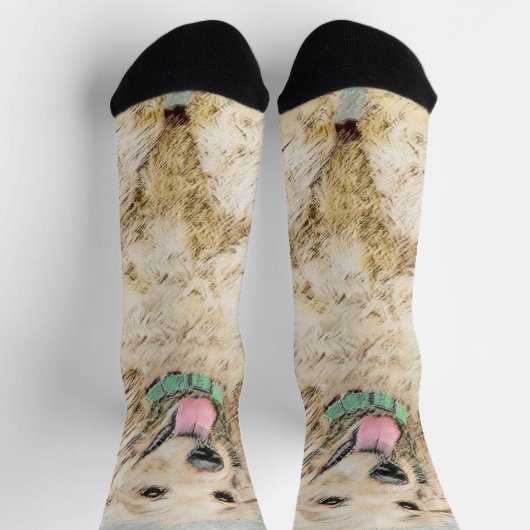 Chaussette Cocker Spaniel Buff Peinture - Art Chien original (Haut)