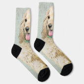 Chaussette Cocker Spaniel Buff Peinture - Art Chien original (Droite)