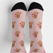 Chaussette Cocker Spaniel Motif sur rose (Haut)