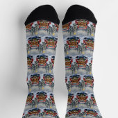 Chaussette Cocker Spaniel Noël Camion Rouge Fêtes (Haut)