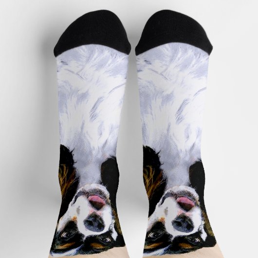 Chaussette Cocker Spaniel (Parti) Peinture - Art Chien origin (Haut)