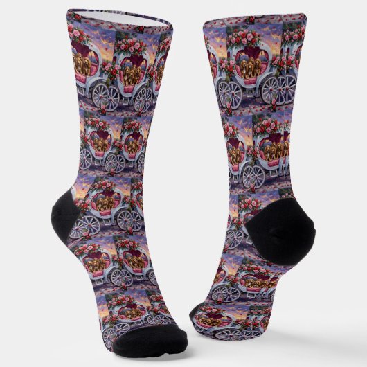 Chaussette Cocker Spaniel Saint-Valentin (Angulaire)