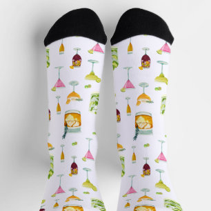 Chaussette Cocktails amusants Chaussettes Motifs