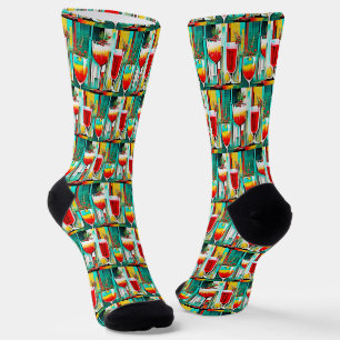 Chaussette Cocktails de Noël PopArt