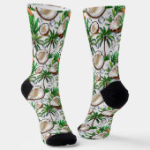 Chaussette Cocotier Palm Tree Tropical Motif Design (Angulaire)